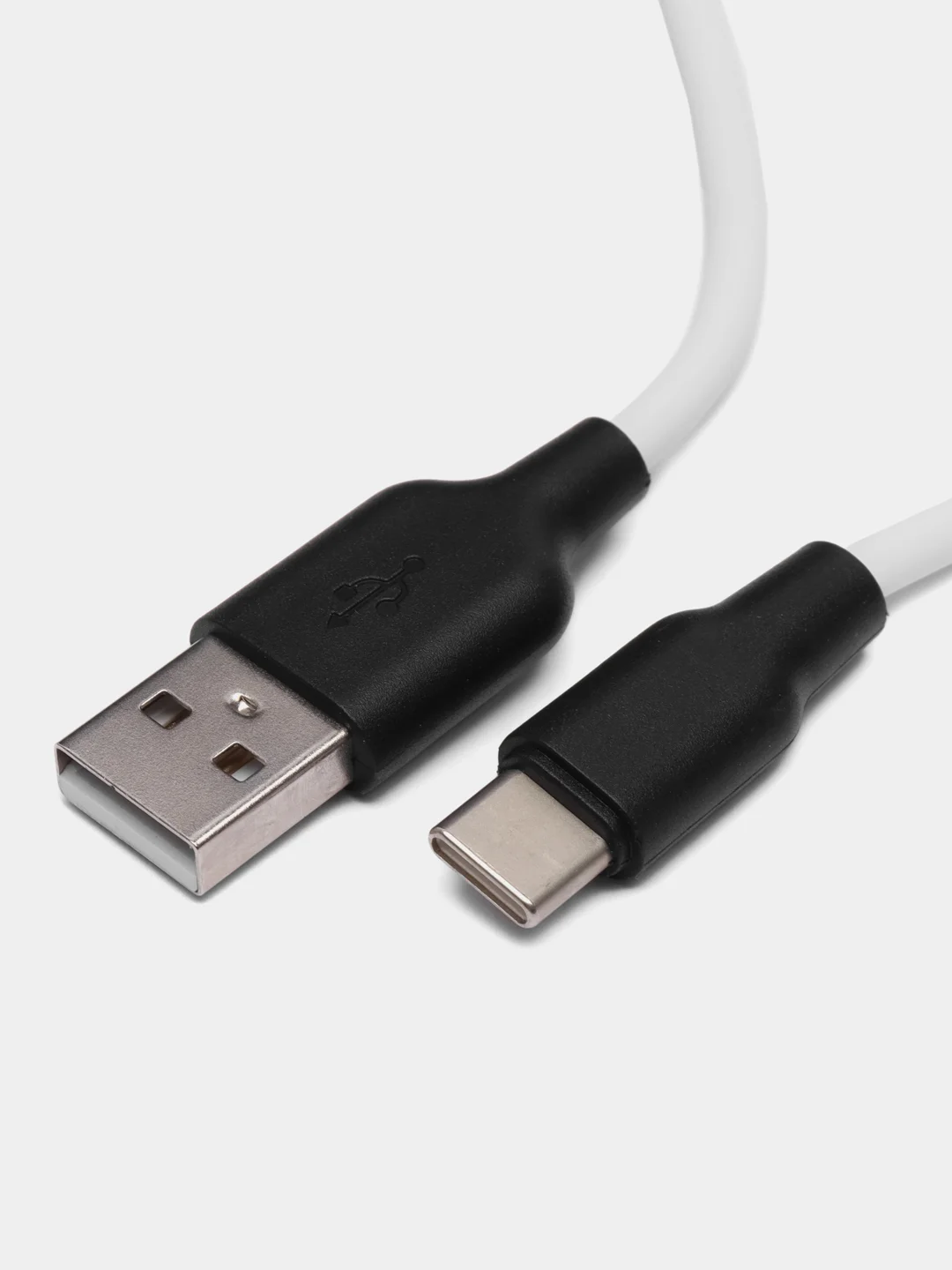 Кабель USB - Type-C HOCO X21, 3A (черно-белый) 1м (силиконовый)