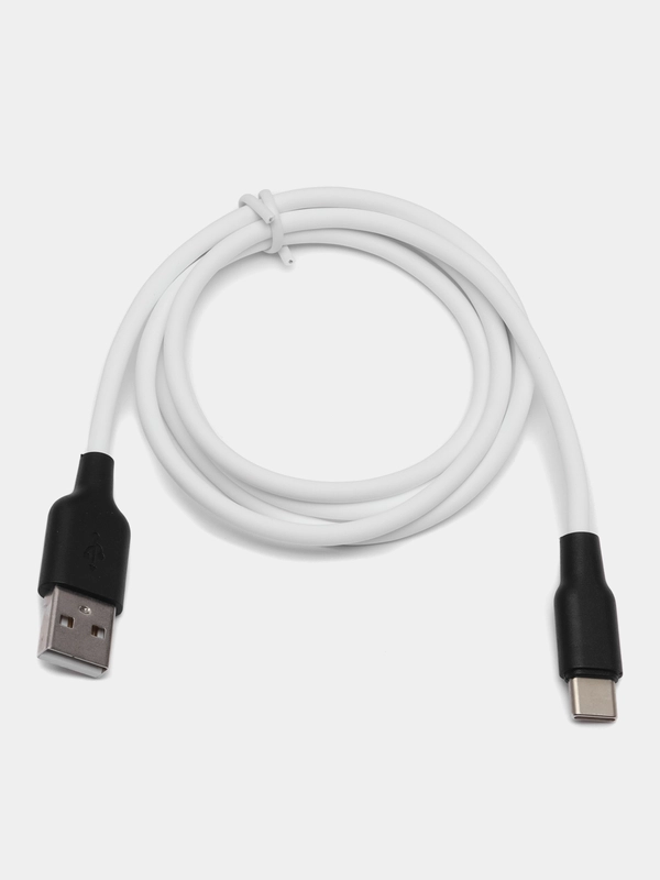 Кабель USB - Type-C HOCO X21, 3A (черно-белый) 1м (силиконовый)