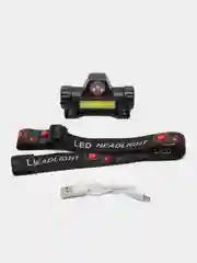 Светодиодный налобный аккумуляторный USB фонарь GLANZEN 5Вт UFL-0300-101