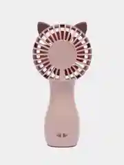 Коралловый меланж вентилятор портативный ручной на аккумуляторе с подсветкой
