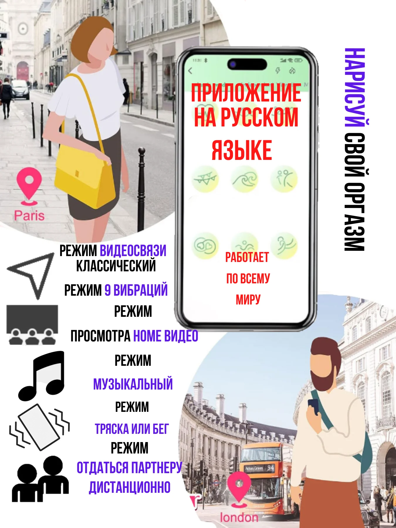 ВИБРАТОР ВИБРОЯЙЦО / вибро-яйцо /  ВИБРАТОР ЖЕНСКИЙ / насадка на член / клизма / вибратор