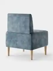 Синий меланж кресло MONOFIX, ЧЕТТ, велюр