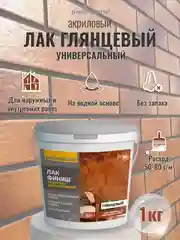 Лак акриловый глянцевый прозрачный, лак для дерева, лак для гипса, ТМ Professional