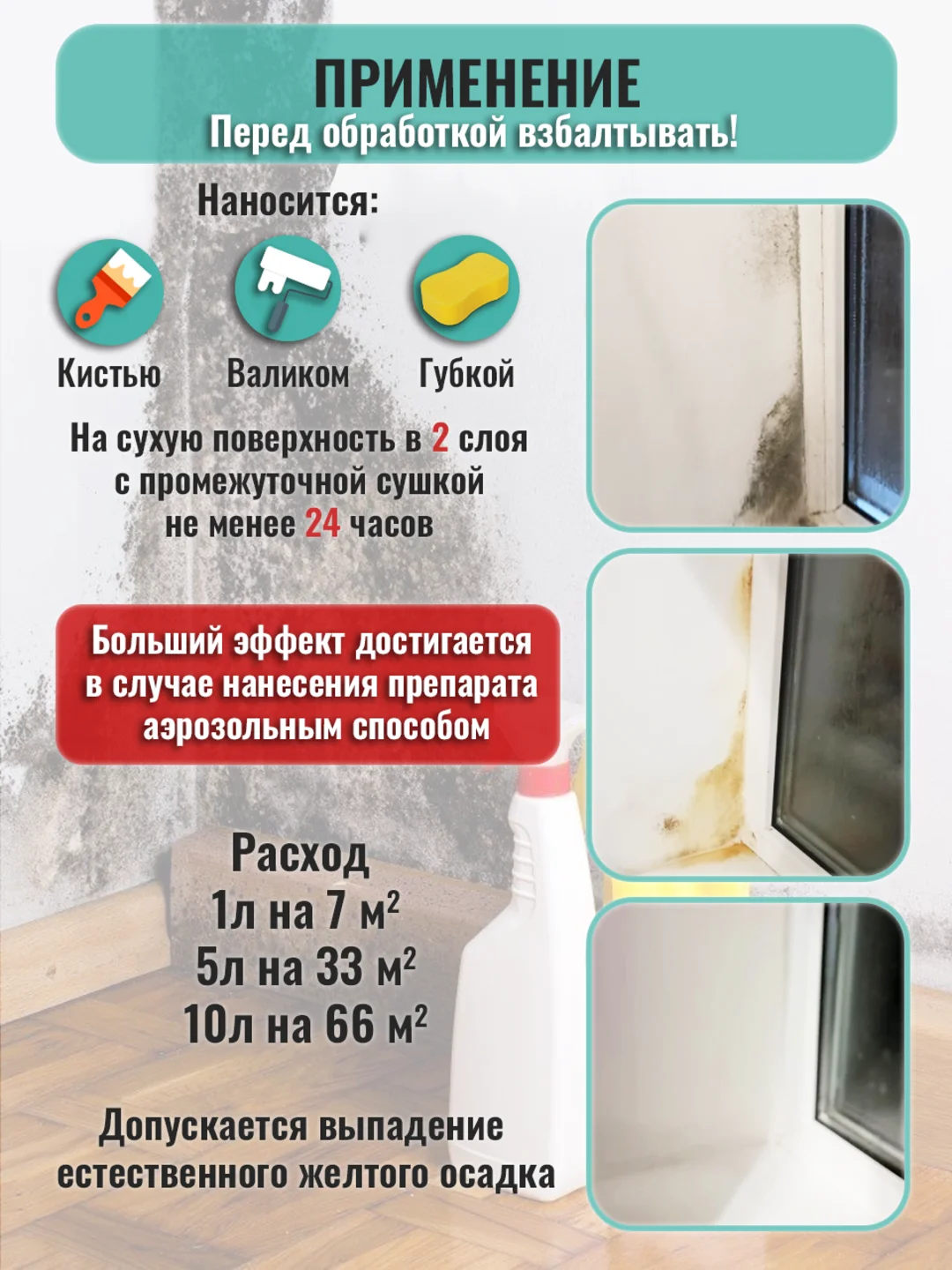 Пропитка "Антиплесень", средство от плесени (1л), ТМ Professional