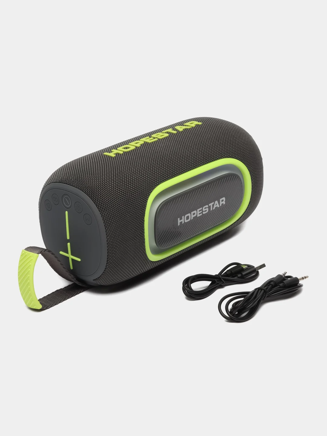 Серый портативная Bluetooth колонка HOPESTAR P65Pro - 50W с RGB подсветкой, TWS,  Premium