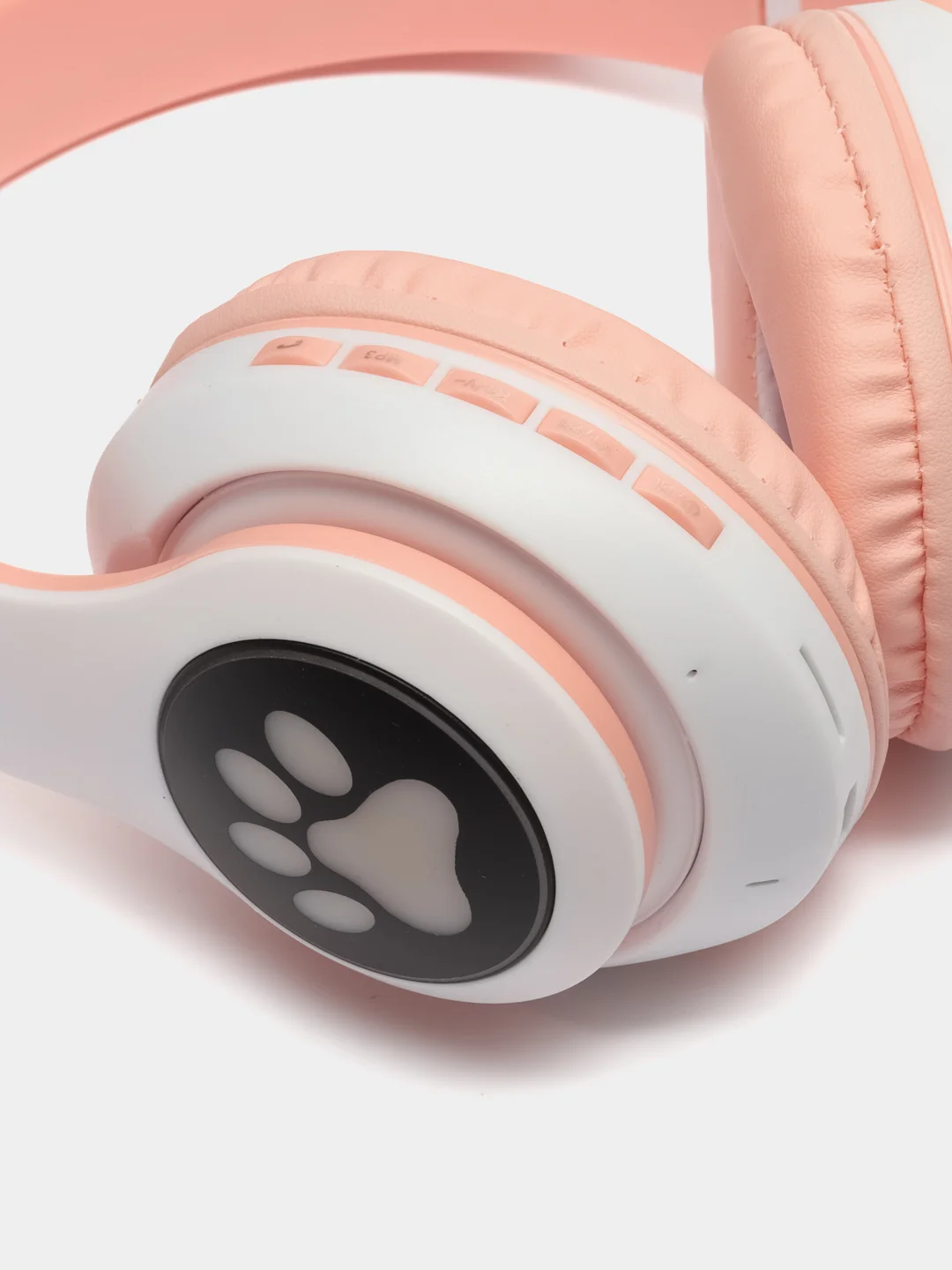 Розовый беспроводные наушники Bluetooth, со светящимися ушками, детские