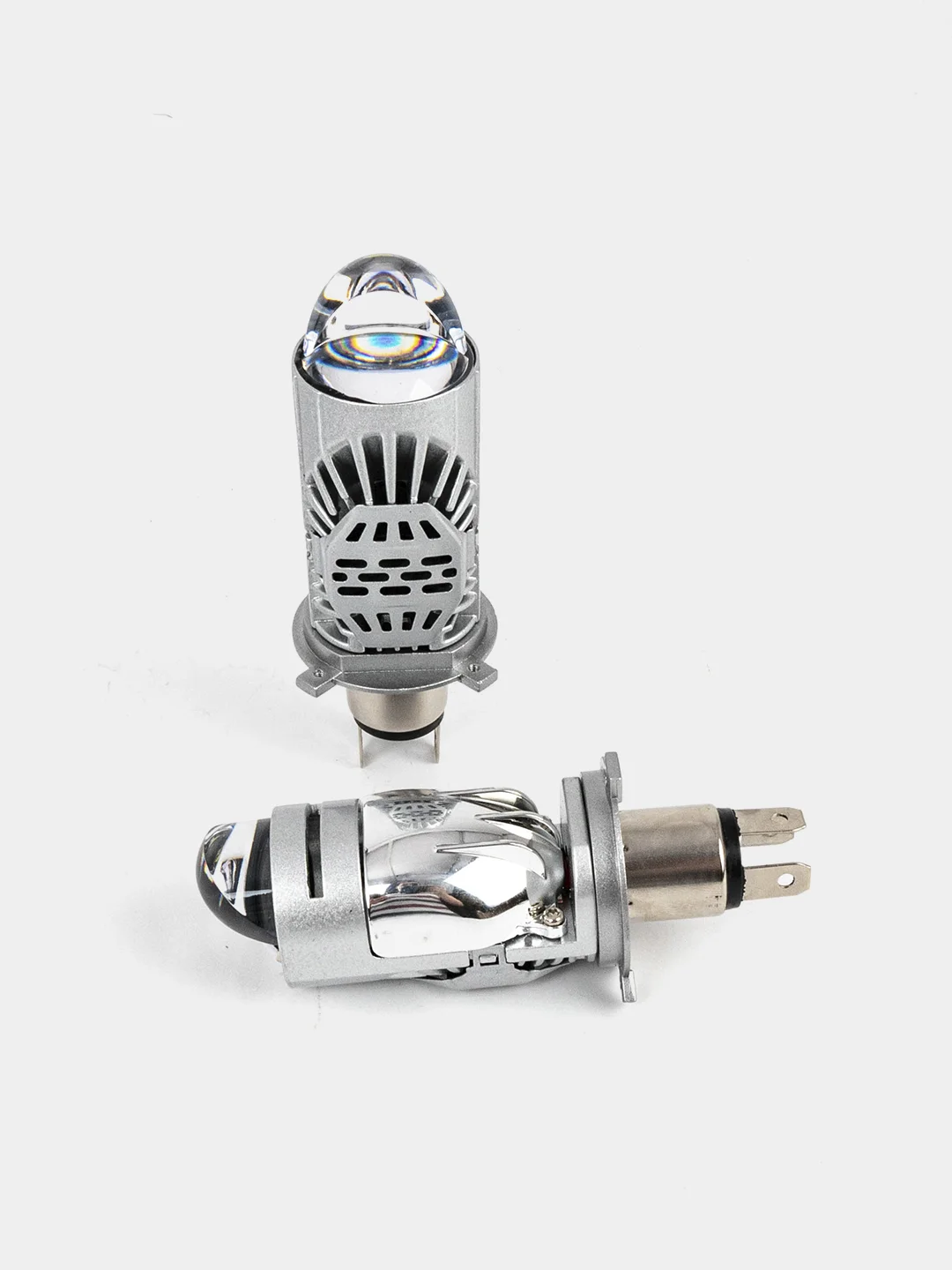 Белый мини Линзы Bi Led H4 (2 шт) автомобильные светодиодные лампы 12- 24V
