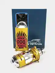 Белый мини Линзы Bi Led H4 (2 шт) автомобильные светодиодные лампы 12- 24V