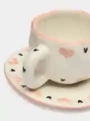 Чайная пара из керамики, набор блюдце и чашка, кружка ручной работы, 300 мл
