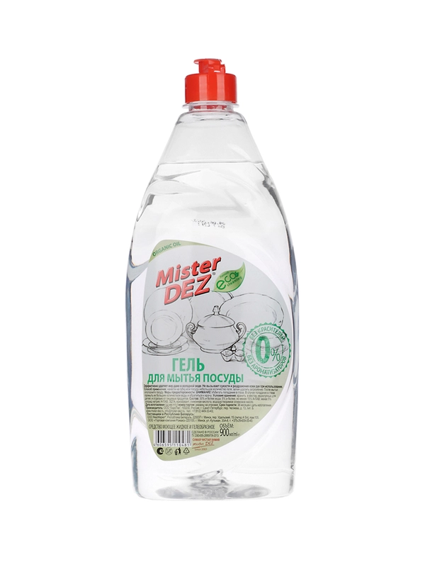 Гель для мытья посуды MISTER DEZ Organic, 900 мл