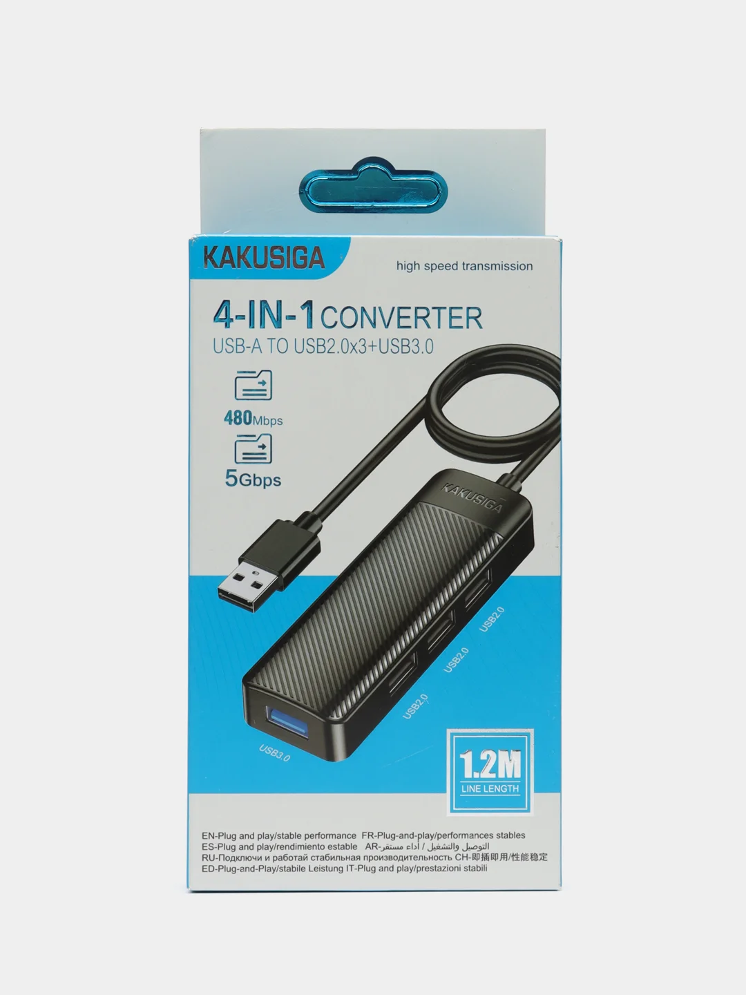 Переходник разветвитель концентратор хаб USB3.0 адаптер 4в1