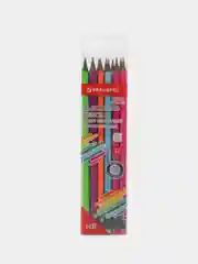 Набор карандашей чернографитных BRAUBERG "ULTRA COLOR" 12 шт., HB, с ластиком, пластиковые