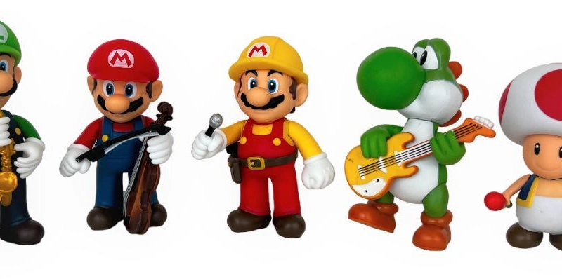 Фигурка: Набор коллекционный Mario (11 - 13 см.) (Марио) (Музыканты)