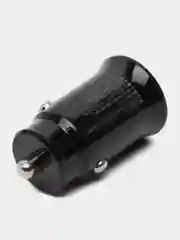 Черный автомобильное зарядное устройство в прикуриватель Type-C + USB, быстрая зарядка, 30В