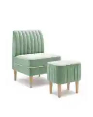 Оливковый пуф MONOFIX, АММА велюр