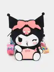 Черный куроми. Сумочка аниме через плечо для девочек Kuromi