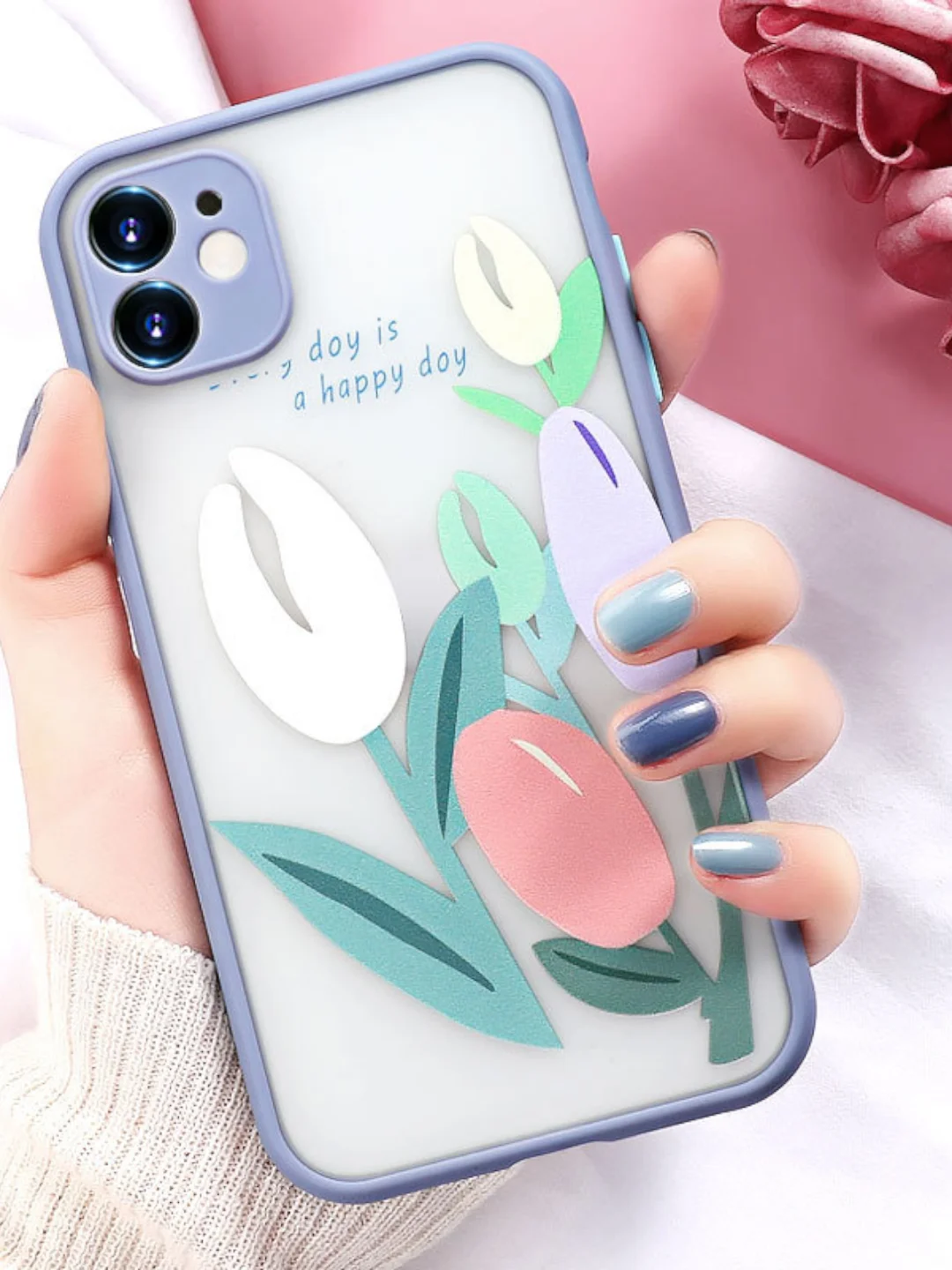 Пурпурный чехол для iPhone (Айфон) 11 пластиковый