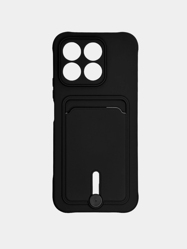 Чехол Honor X8b / Хонор Х8б силиконовый, с карманом для карты