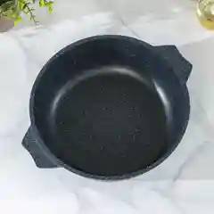 Жаровня Гранит, 3 л, d=26 см, антипригарное покрытие, стеклянная крышка, цвет тёмно-серый