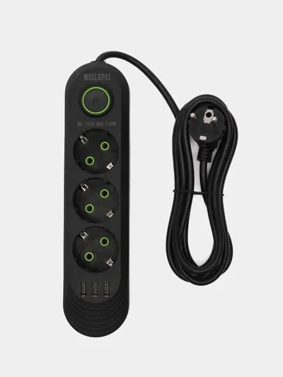 Сетевой фильтр-удлинитель с 3 USB портами