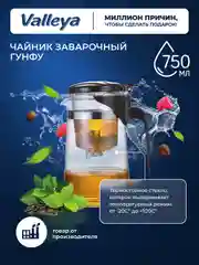Чайник заварочный Гунфу, 750 мл, Valleya