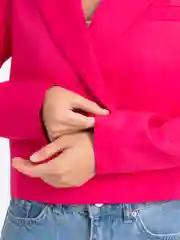 Фуксия стильный кроп пиджак