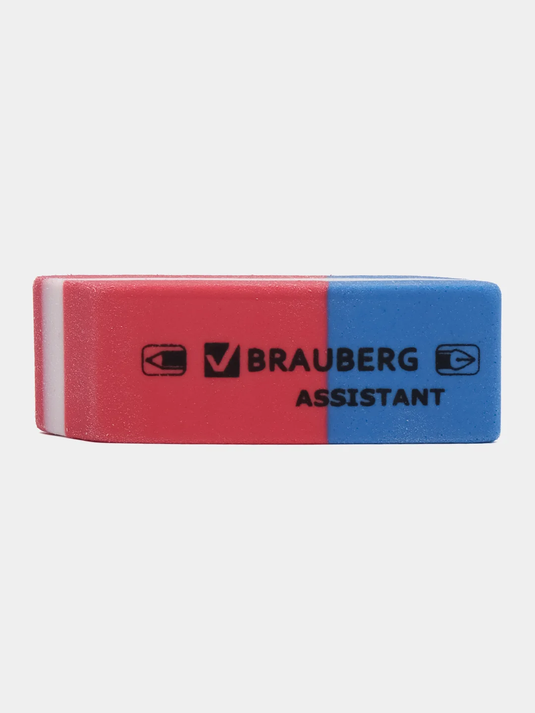 Ластик, упаковка до 12 шт, Brauberg Assistant 80, 41 х 14 х 8 мм, красно-синие