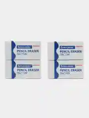 Ластик, упаковка до 5 шт, Brauberg Original, 38 х 20 х 10 мм, белый, картонный держатель
