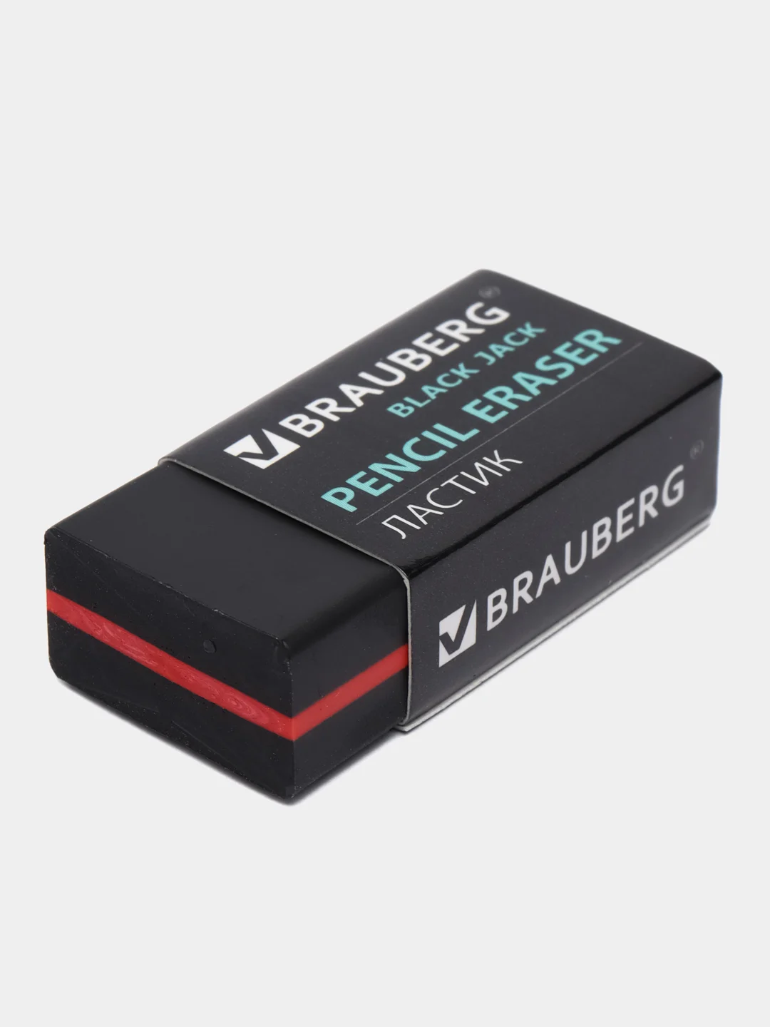 Ластик, упаковка до 5 шт, Brauberg Black Jack, 40 х 20 х 11 мм, черный