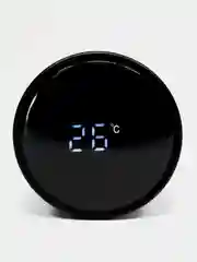 Черный термос с датчиком температуры, термос для чая, термокружка