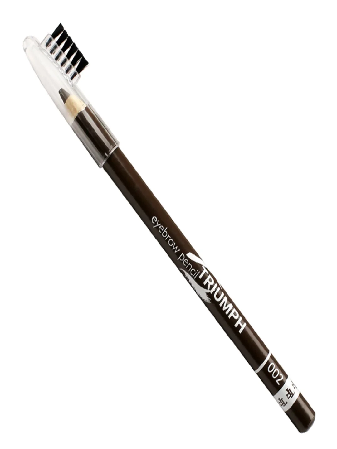 Серый карандаш для бровей "eyebrow pencil TRIUMPH" с щеточкой в колпачке