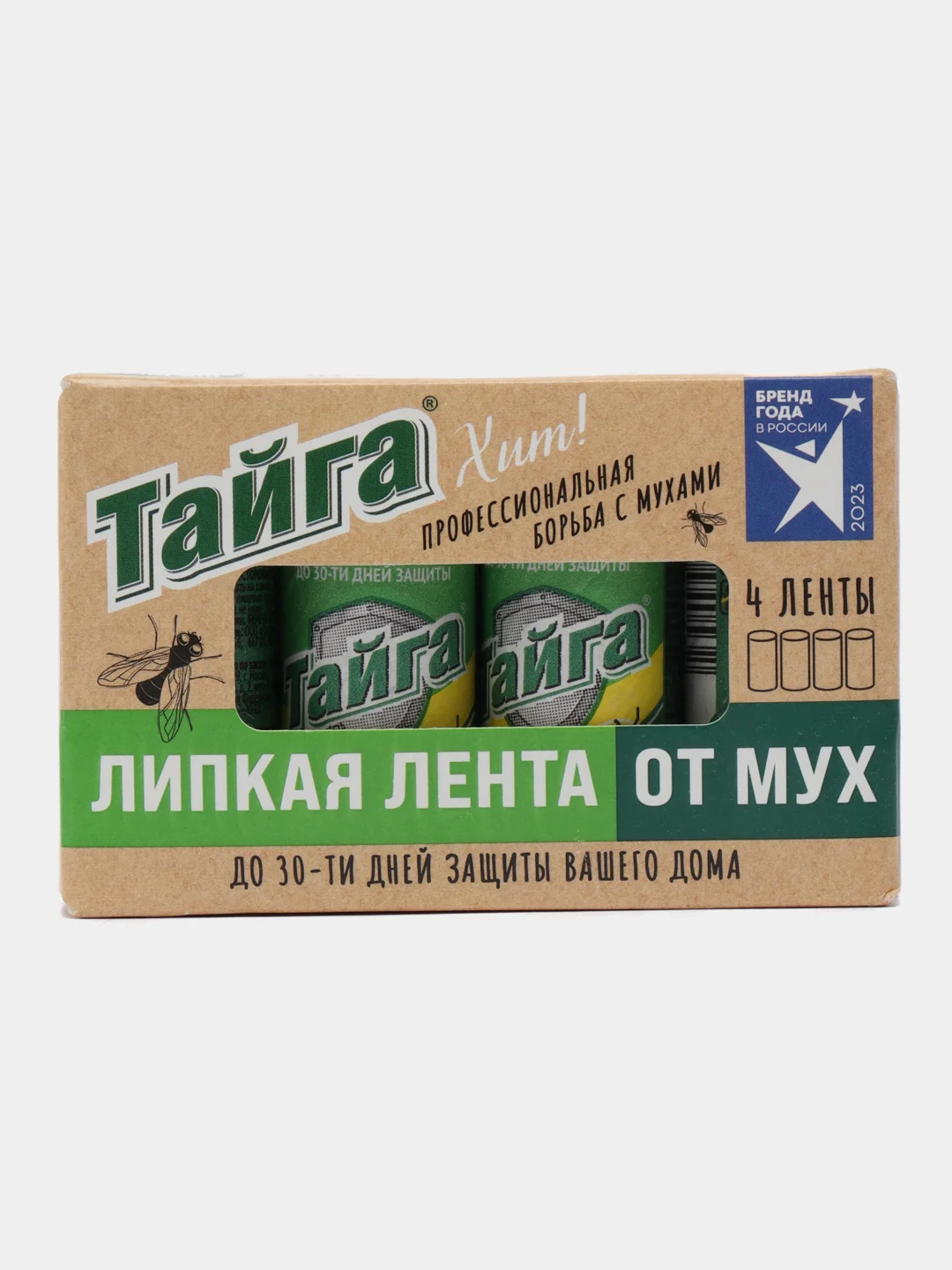 Лента липкая от мух, набор 4 шт