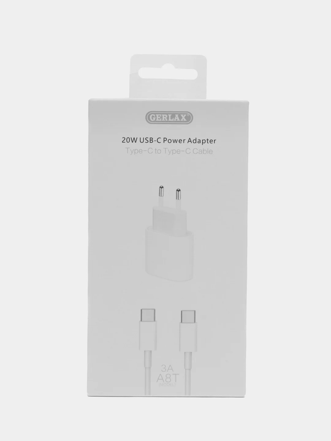 Блок питания плюс кабель зарядный Type-С to Type-С 20W с быстрой зарядкой, 1 м, комплект