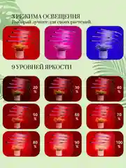 Фитолампа USB, для рассады и растений, с таймером