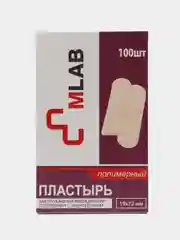 Пластырь бактерицидный стерильный с антисептиком полимерный 100 шт. MLAB