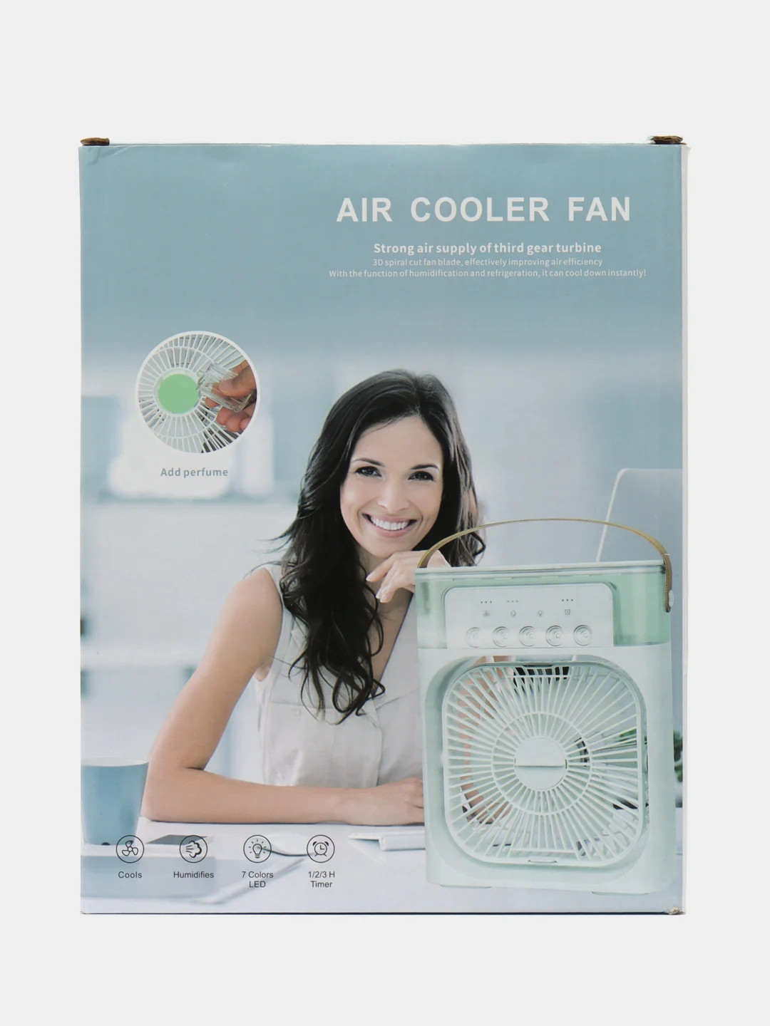 Молочный портативный мини-кондиционер Ultra Air Cooler 3x, USB