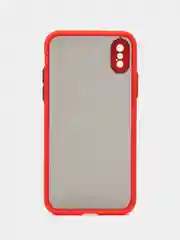 Красный чехол на iPhone (айфон) 11/12/X/XS/XR/XS MAX/Mini/13/15 Pro Max/про макс, пластиковый