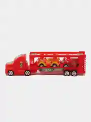 Красный игрушечный "Автовоз", инерционный, 2 машинки в наборе