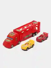 Красный игрушечный "Автовоз", инерционный, 2 машинки в наборе