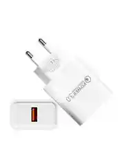 Белый адаптер питания с быстрой зарядкой QC3.0 USB, для iPhone, Android, блок, зарядка, 18W