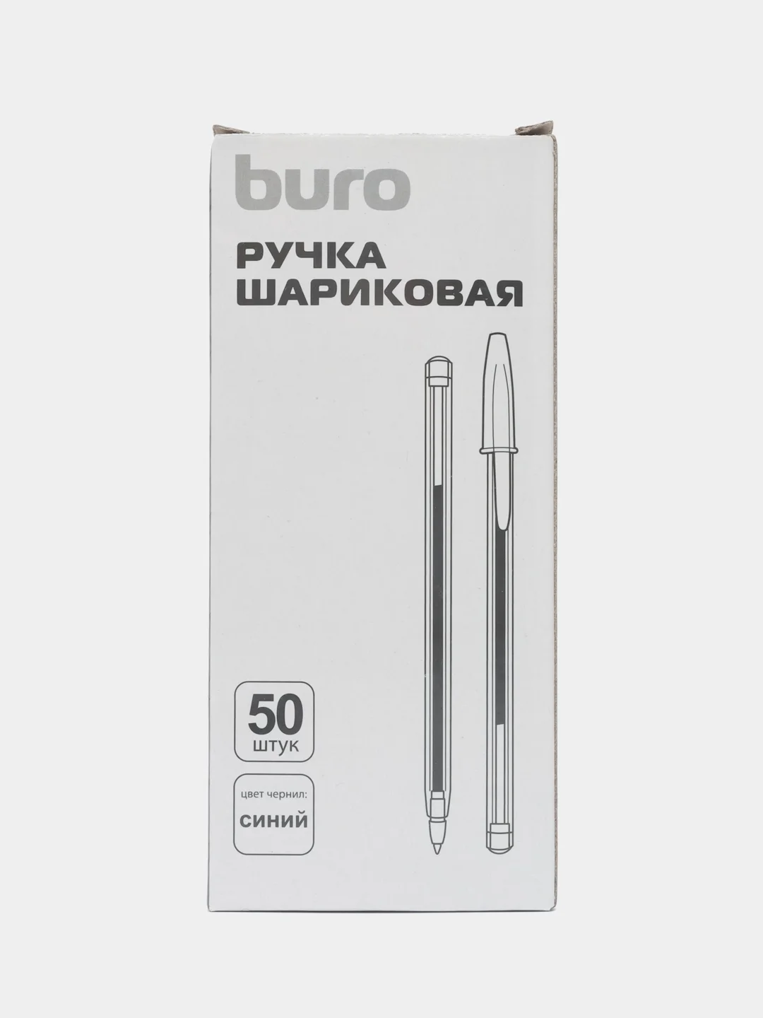 Прозрачный ручка шариковая синяя