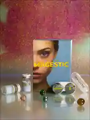 Голубой цветные линзы Magestic Pro
