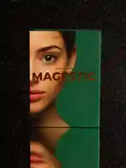 Голубой цветные линзы Magestic Pro