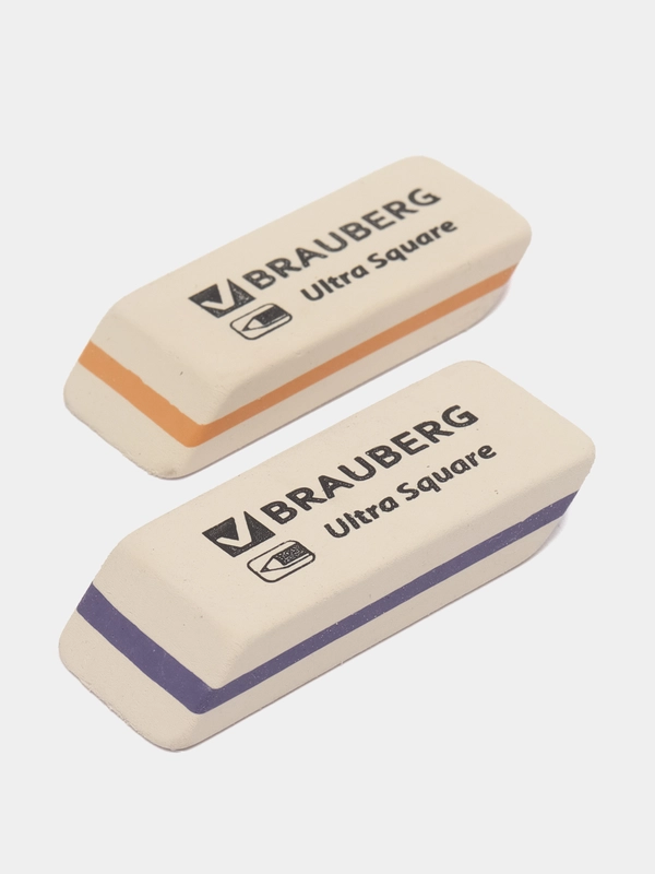 Ластик, упаковка 5 шт, Brauberg Ultra, 50 х 14 х 8 мм, белый, натуральный каучук