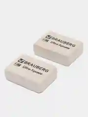 Ластик, упаковка до 5 шт, Brauberg Ultra Square, 26 х 18 х 8 мм, белый, натуральный каучук