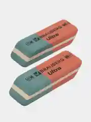 Ластик, упаковка до 5 шт, Brauberg Ultra, 41 х 14 х 8 мм, красно-синий, натуральный каучук