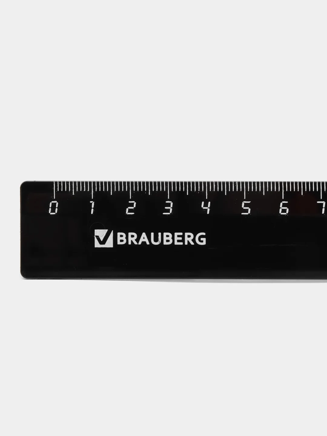Линейка, упаковка 5 шт, пластиковая 20 см, BRAUBERG, непрозрачная, черная