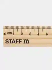 Линейка, упаковка до 5 шт, деревянная 15 см, STAFF, канадская сосна