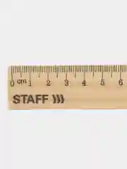 Линейка, упаковка до 5 шт, деревянная 25 см, STAFF, канадская сосна