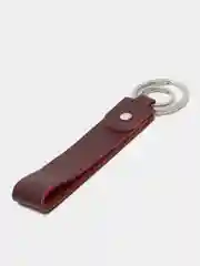 Багровый брелок из натуральной кожи, брелок для ключей